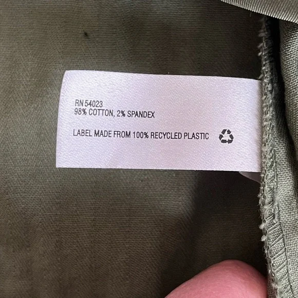 GAP Olive Green Cotton Women's Long Sleeve Jacket Size Medium - Picture 16 of 16